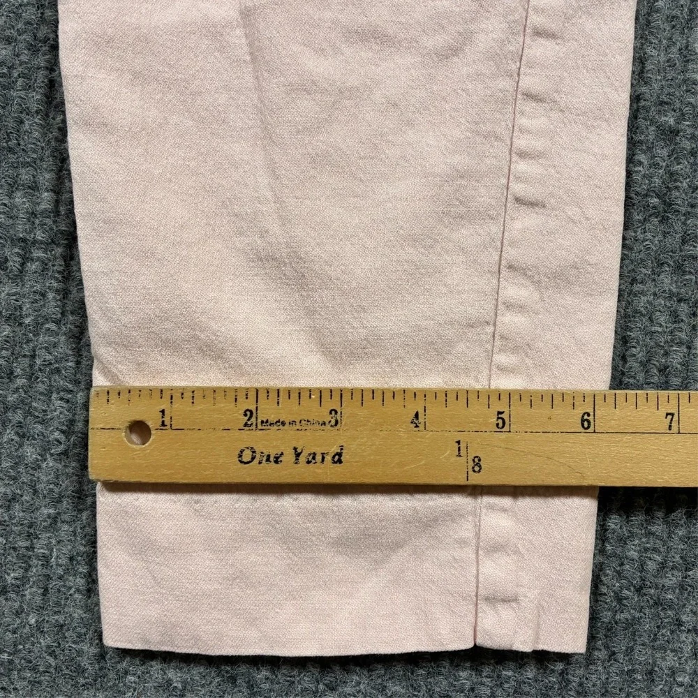 Banana Republic Avery Womens Pants Petite Size 2P Peach Linen Blend Low Rise‎